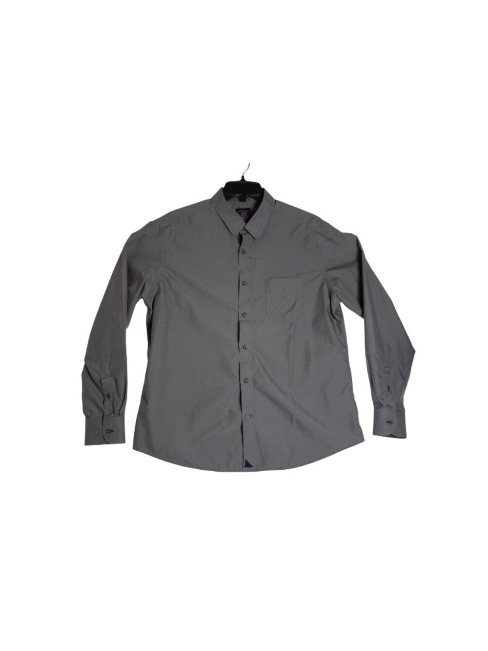 Untuckit L/S Grey Button Down Wrinkle Free Dress Shirt Men's XL
